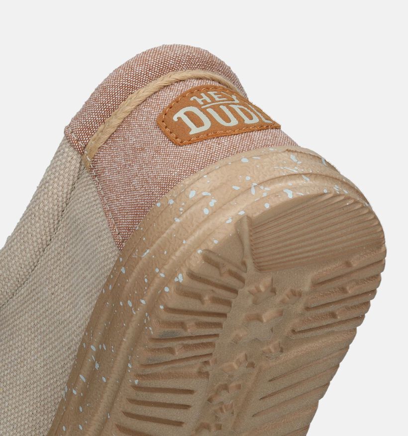 HEYDUDE Wally Coastline Mocassins en Beige pour hommes (336706) - pour semelles orthopédiques