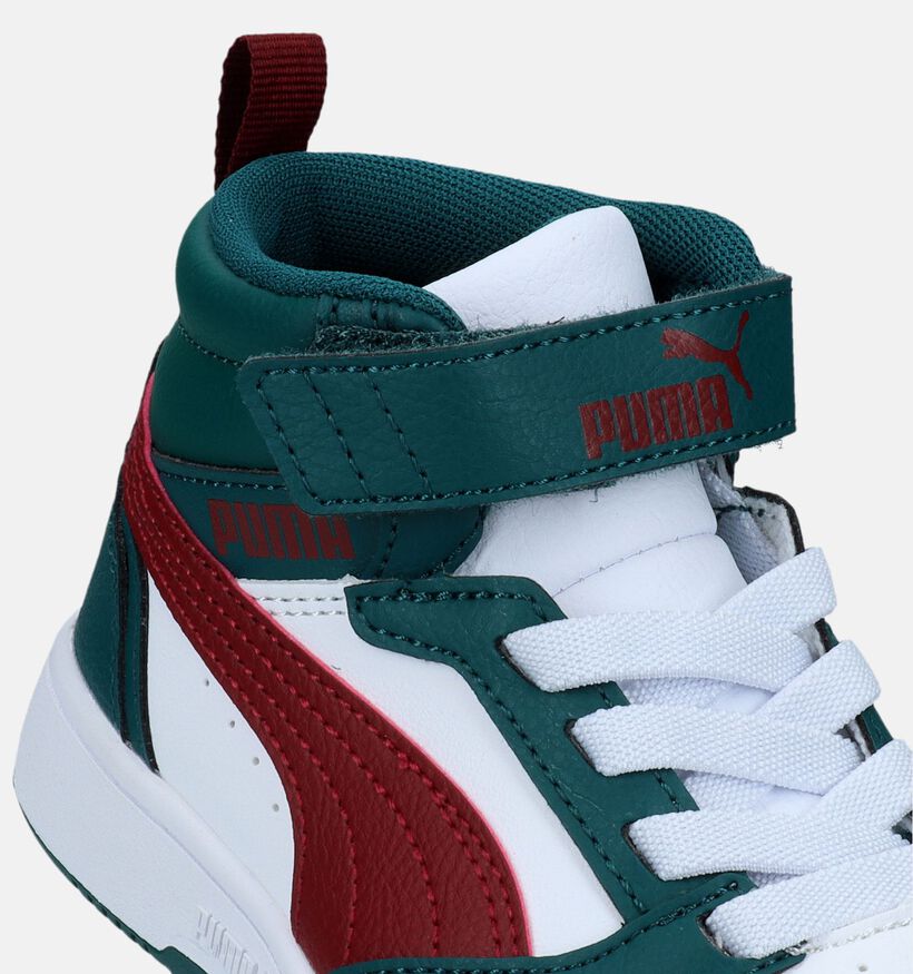 Puma Rebound v6 Groene Sneakers voor jongens, meisjes (342856) - geschikt voor steunzolen