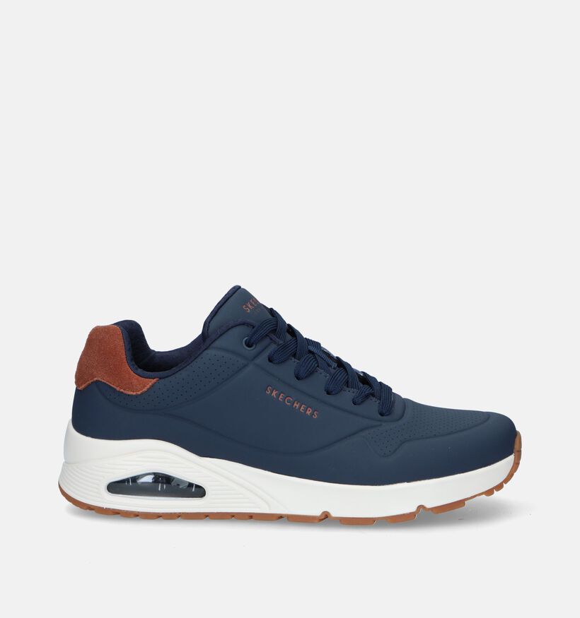 Skechers Uno Suited On Air Blauwe Sneakers voor heren (343972)