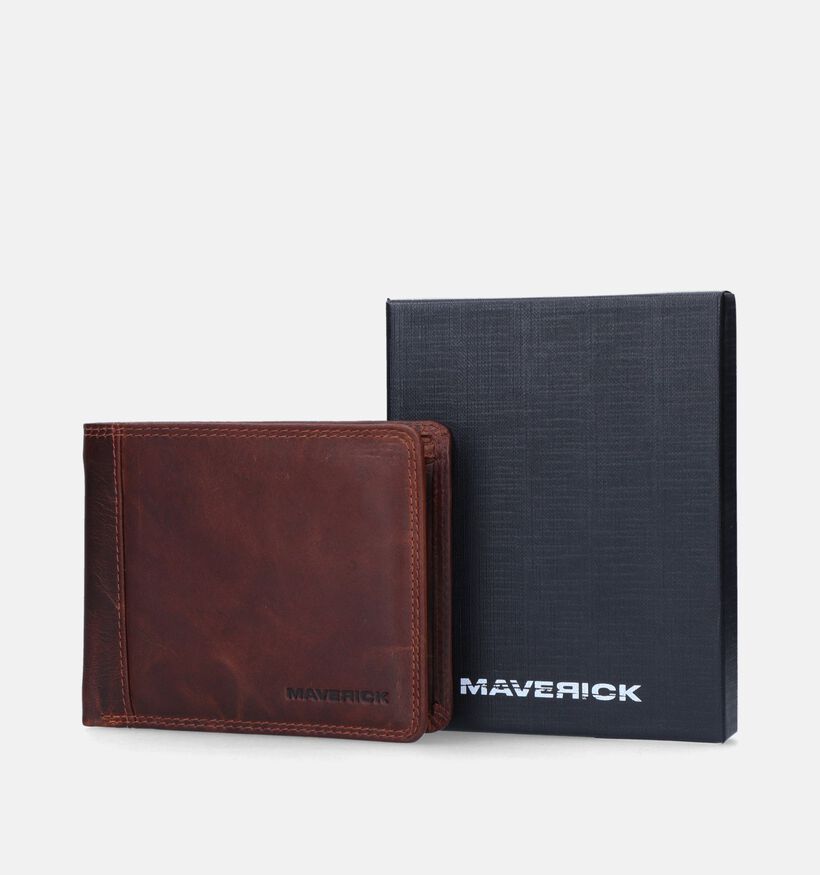 Maverick  Portefeuille en Brun pour hommes (349890)