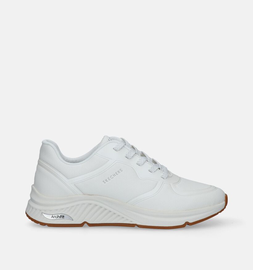 Skechers Arch Fit S-Miles Mile Makers Baskets en Blanc pour femmes (343898) - pour semelles orthopédiques