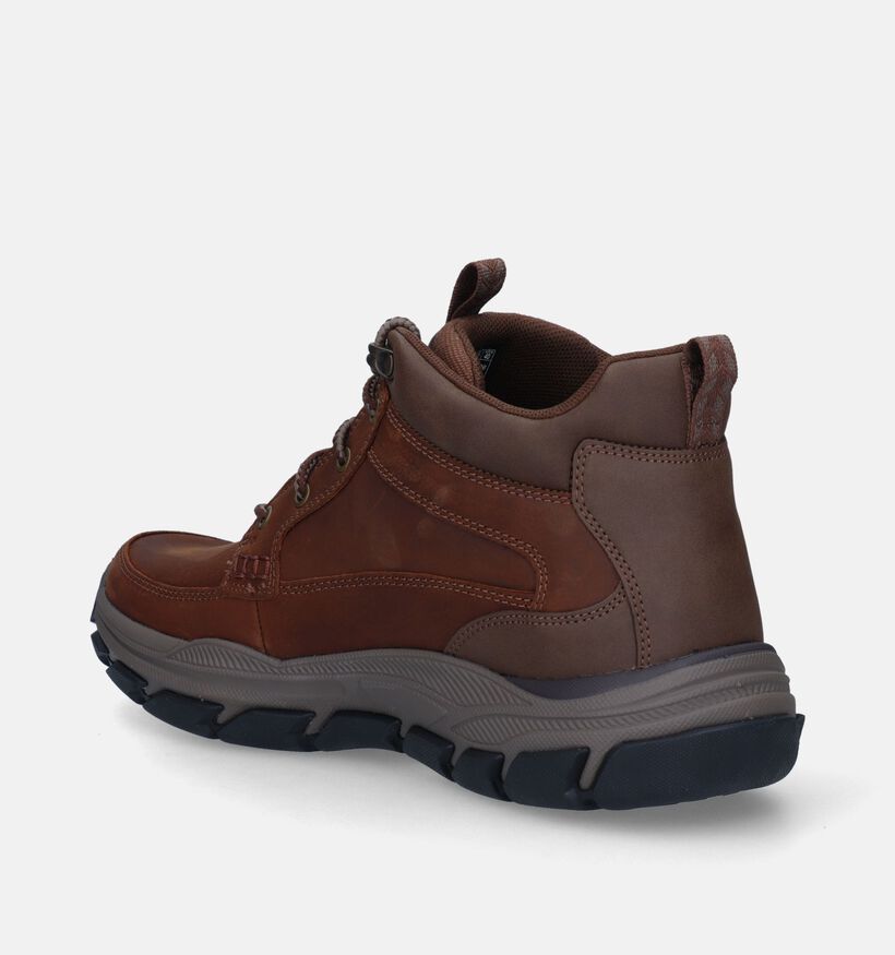 Skechers Respected Bosswel Relaxed Fit Cognac Wandelschoenen voor heren (345204) - geschikt voor steunzolen