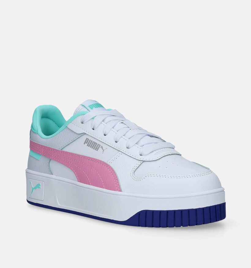 Puma Carina Street Witte Sneakers voor meisjes (343148) - geschikt voor steunzolen