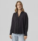 Vero Moda Queeny Zwart Oversized hemd voor dames (346151)