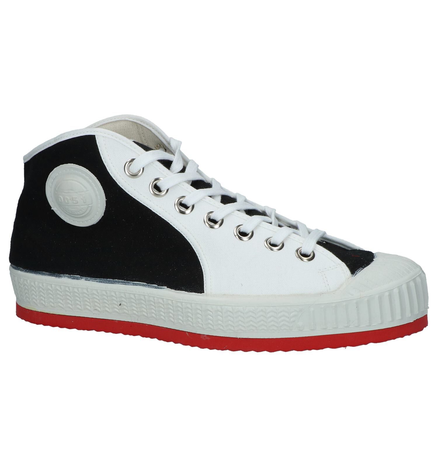 Zwarte sneakers cheap witte zool heren