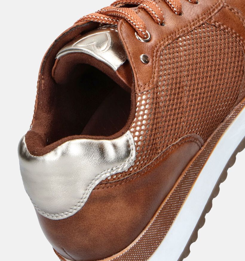 Marco Tozzi Baskets casual en Cognac pour femmes (345035) - pour semelles orthopédiques