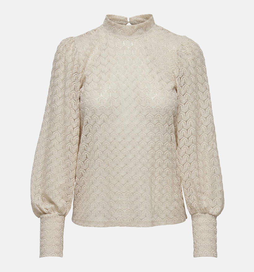 JDY Avery Beige Kanten blouse voor dames (344184)