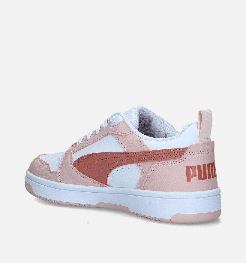 Puma Rebound v6 Roze Sneakers voor meisjes (343139) - geschikt voor steunzolen