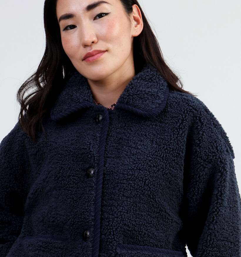 Vila Melusa Manteau en teddy en Bleu pour femmes (348729)