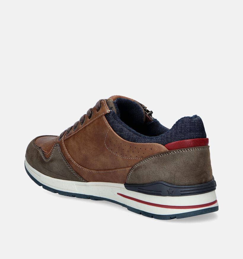 Mustang Chaussures à lacets en Cognac pour hommes (345482)