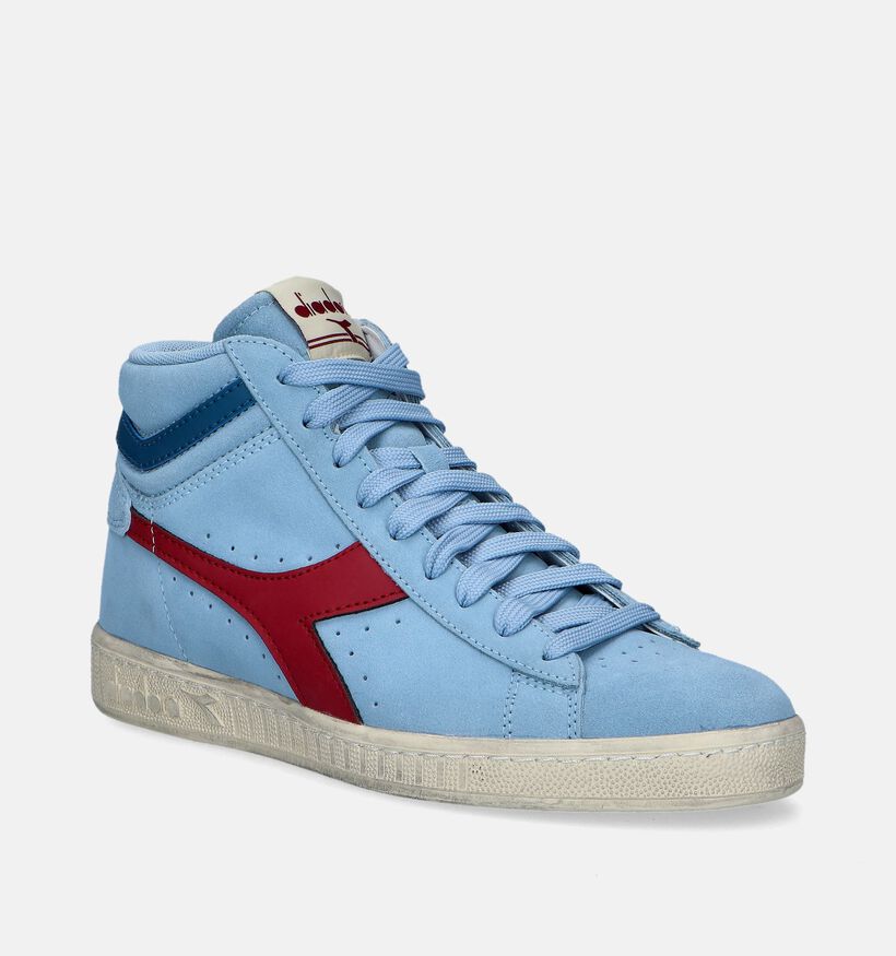 Diadora Game L High Suede Waxed Blauwe Sneakers voor dames (344883)