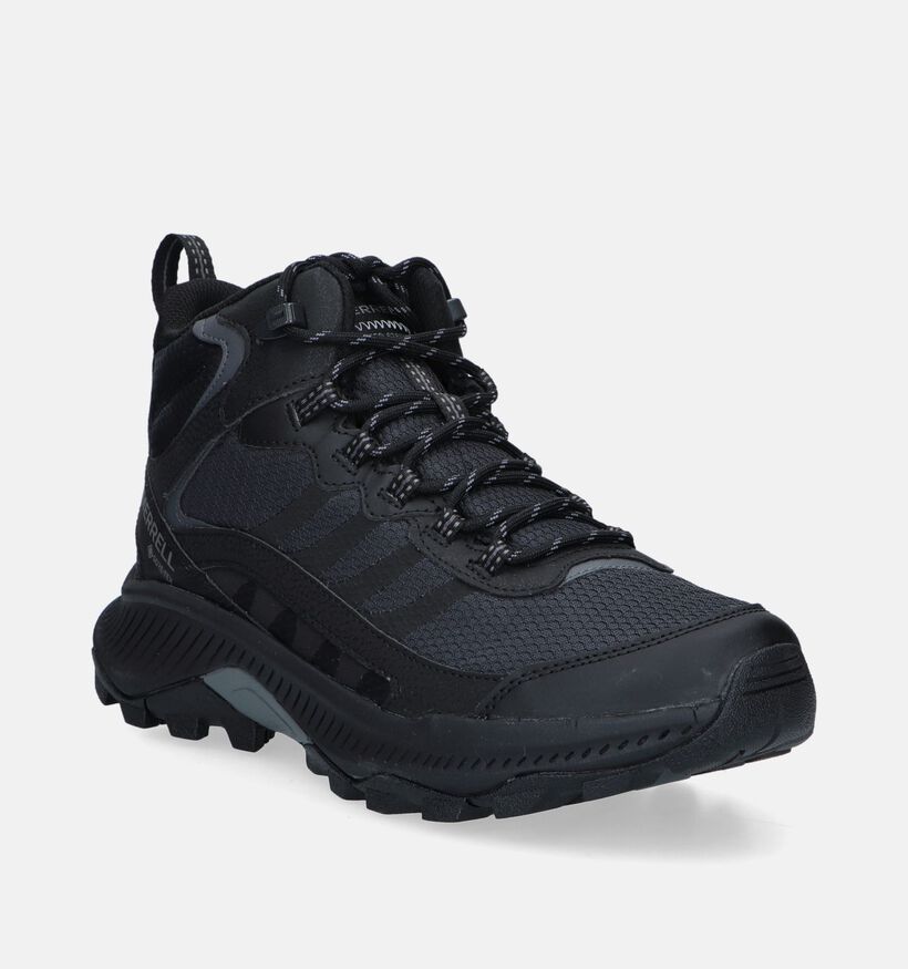 Merrell Speed Strike 2 Mid GTX Zwarte Wandelschoenen voor heren (347786) - geschikt voor steunzolen