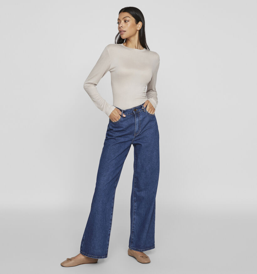 Vila Carla Wide leg jeans en Bleu L32 pour femmes (348725)