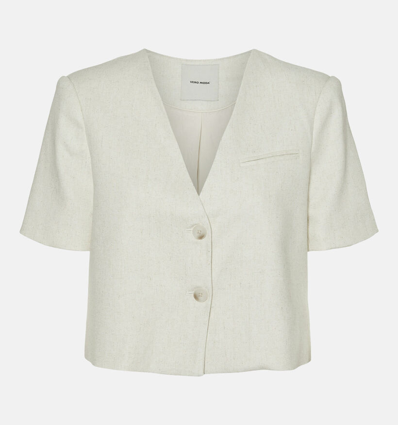 Vero Moda Florence Cropped blazer en Beige pour femmes (341970)