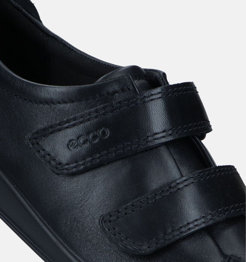 Ecco Soft 2.0 Chaussures à velcro en Noir pour femmes (314895) - pour semelles orthopédiques