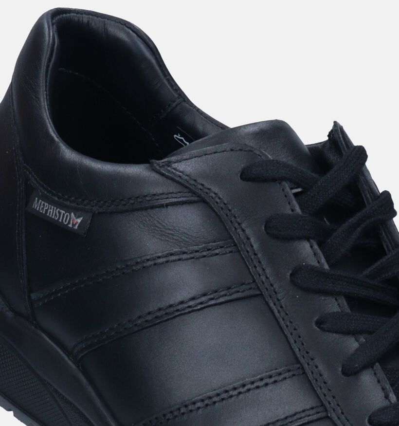 Mephisto Vito Randy Zwarte Veterschoenen voor heren (345980) - geschikt voor steunzolen