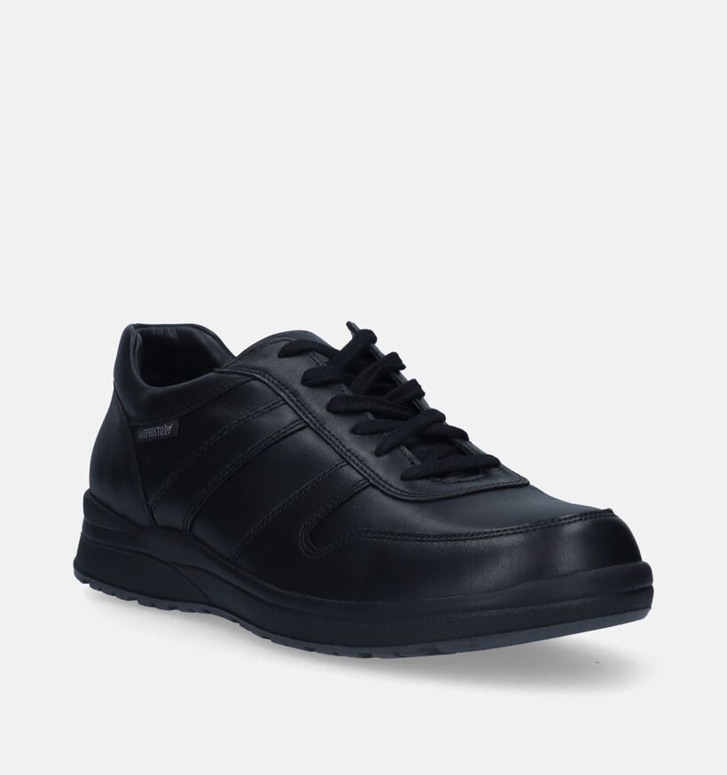 Mephisto Vito Randy Zwarte Veterschoenen voor heren (345980) - geschikt voor steunzolen