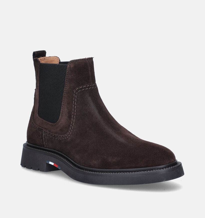 Tommy Hilfiger Comfort Chelsea boots en Brun pour hommes (345974)