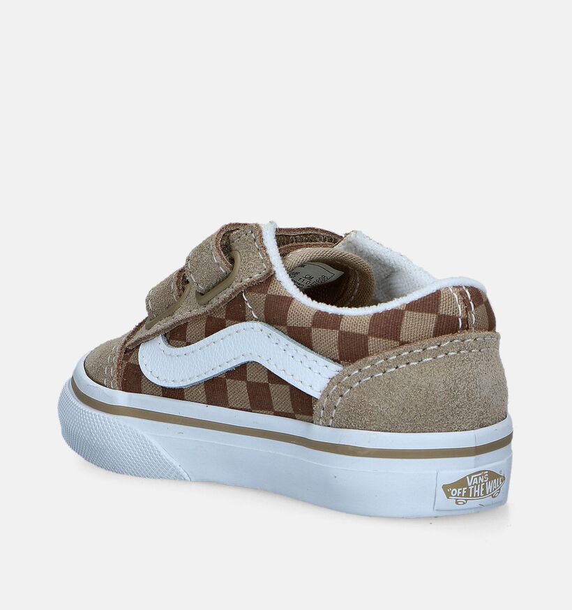 Vans SK8 Mid Reissue Neutral Baskets en Beige pour filles, garçons (343901)