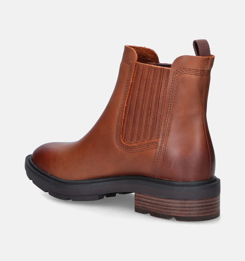 Timberland Brimfield Mid Chelsea boots en Cognac pour femmes (346058) - pour semelles orthopédiques