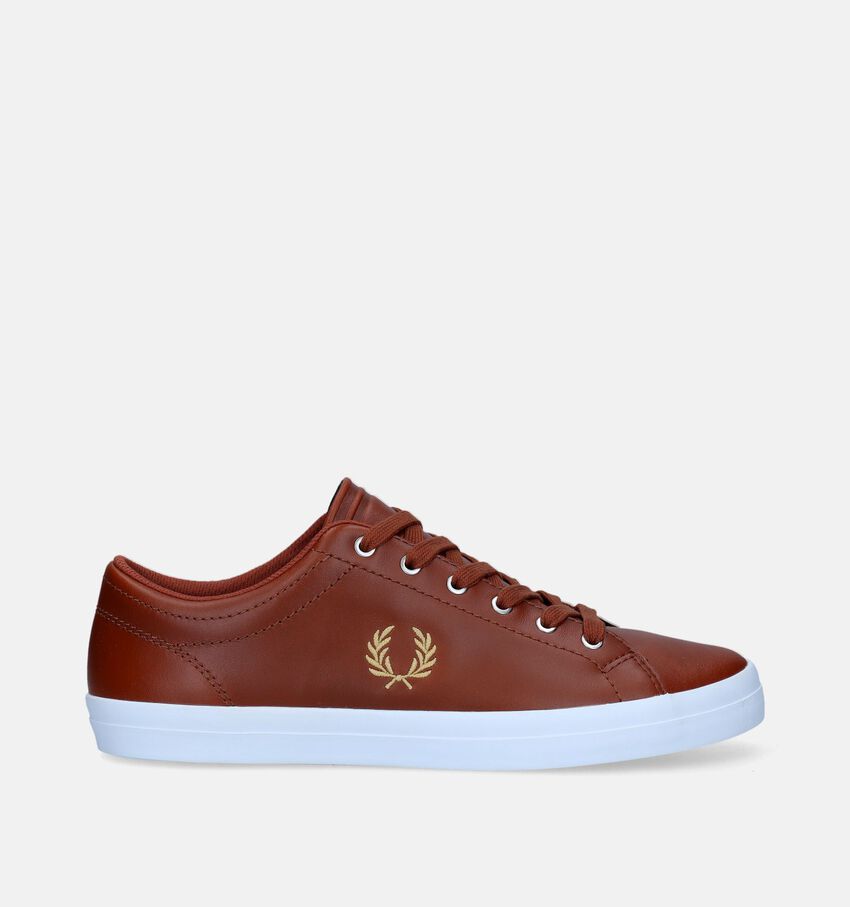 Fred Perry Baseline Chaussures à lacets en Cognac