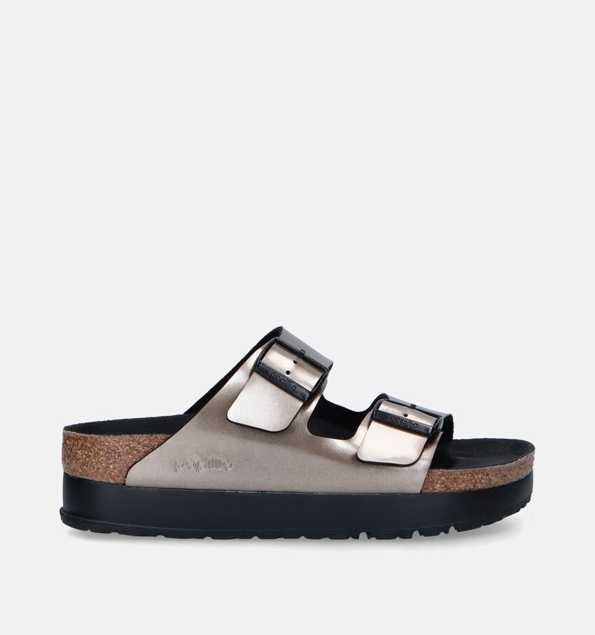 Birkenstock Arizona Pap Flex Platform Taupe Slippers