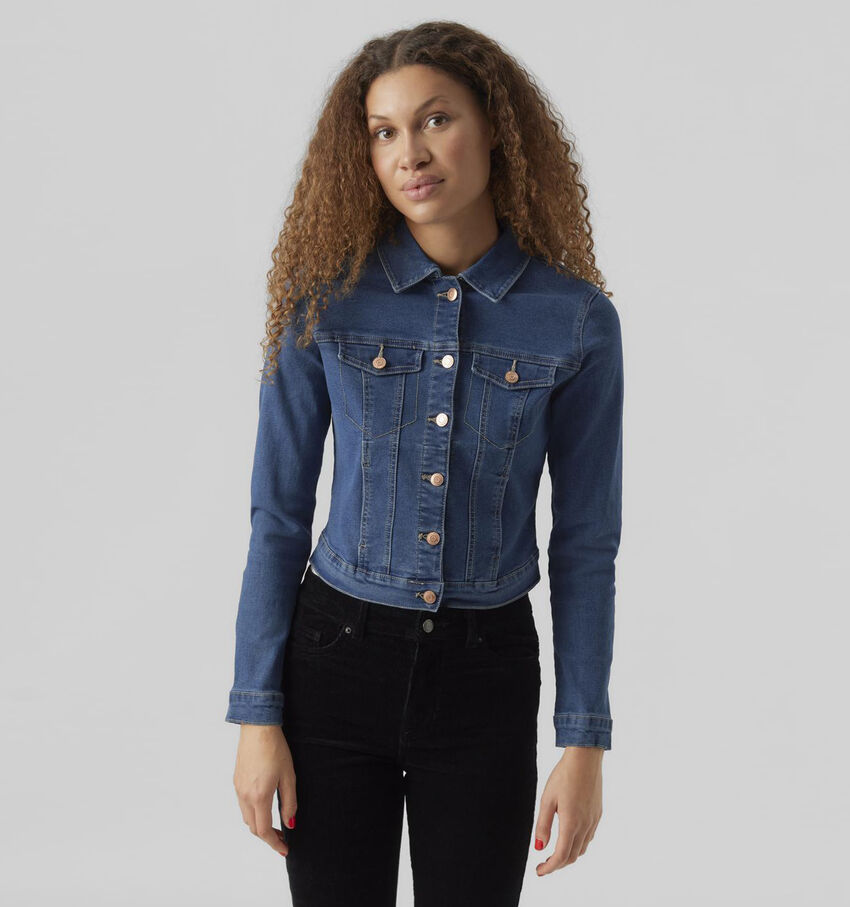 Vero Moda Luna Blauwe Korte jeansjas