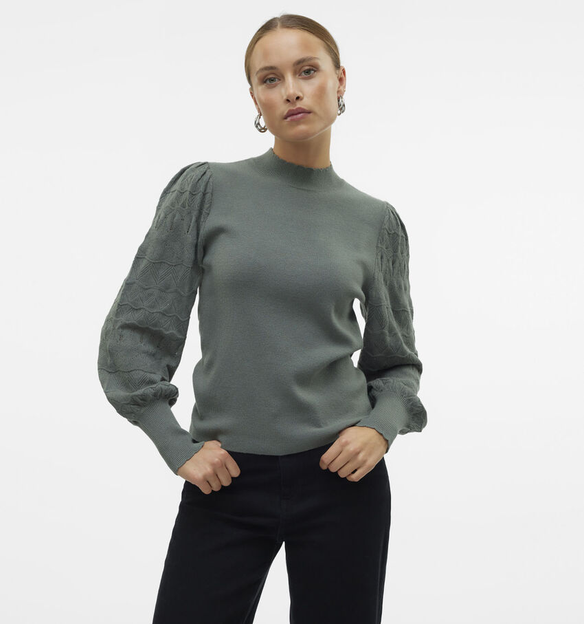 Vero Moda Limone Groene Trui met pofmouwen