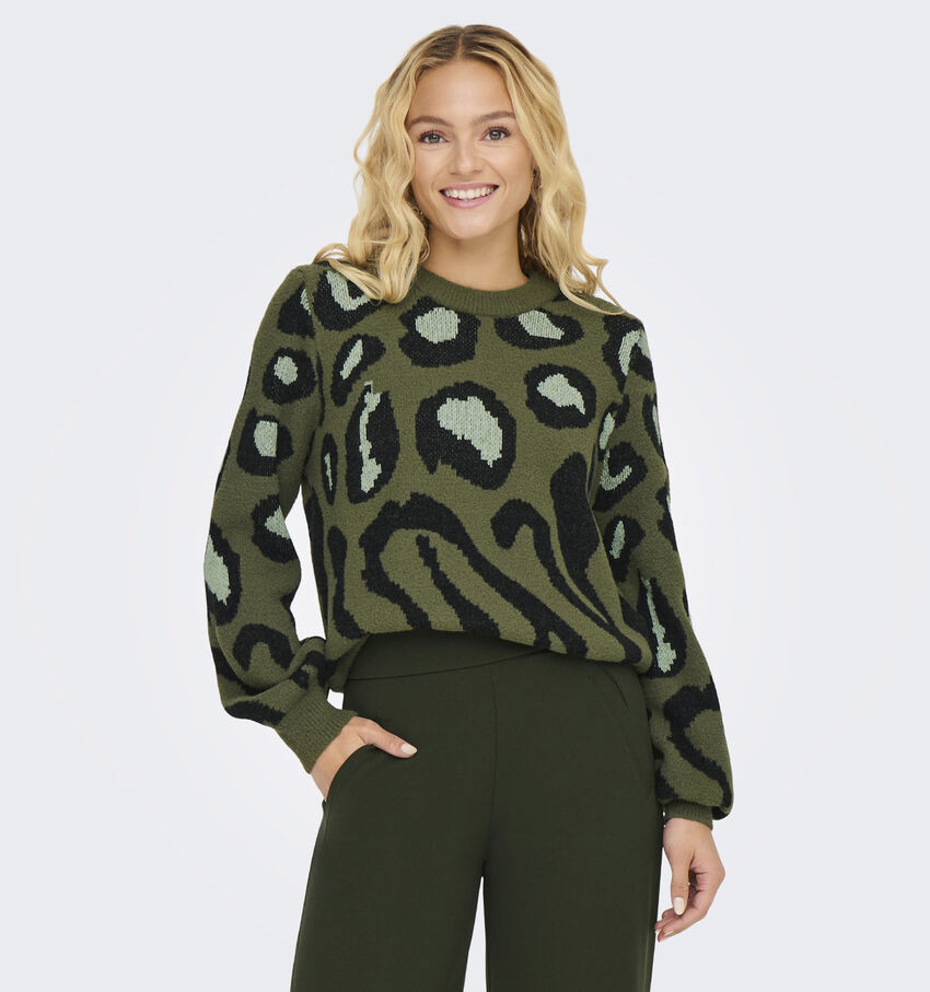 JDY Lorraine Groene Knit trui