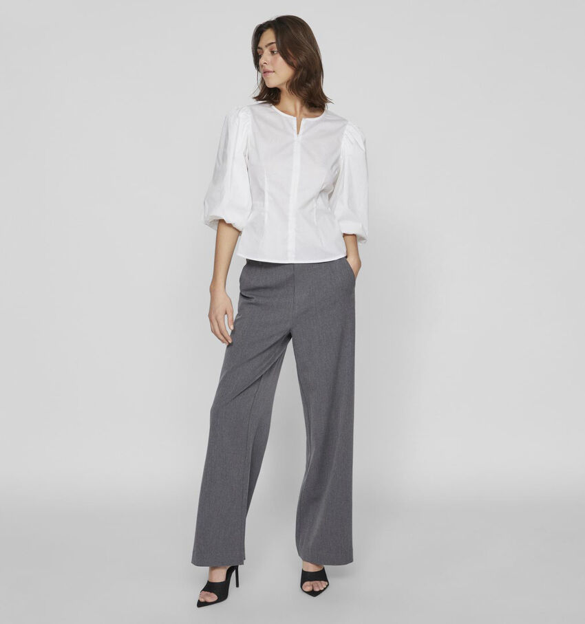 Vila Varone HW Wide Pantalon en Gris