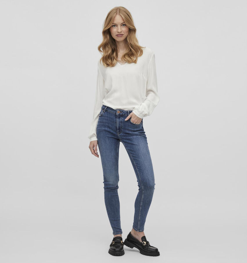 Vila Sarah Blauwe Skinny jeans L30