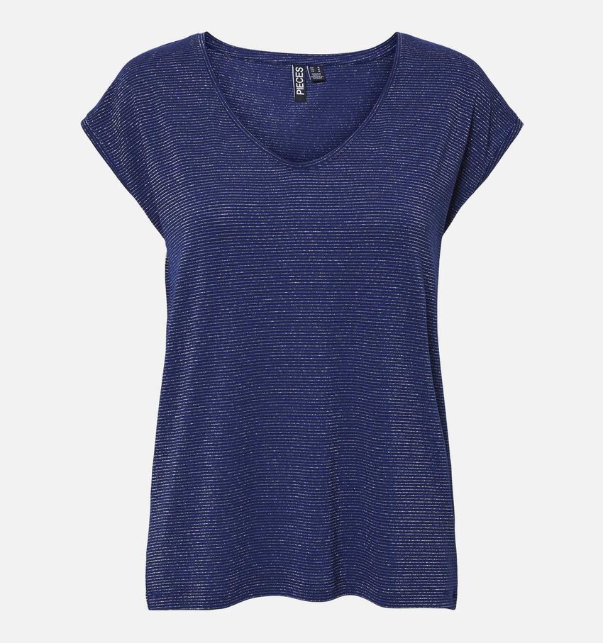 Pieces Billo Blauw T-shirt met V-hals