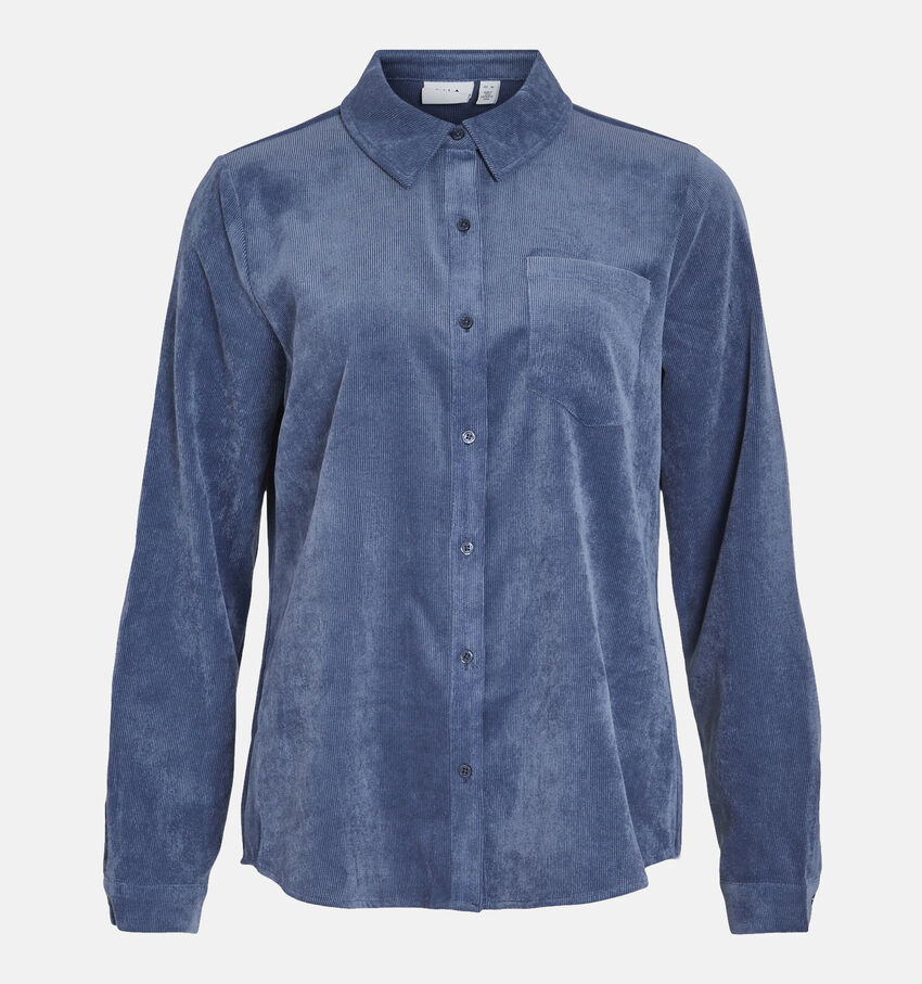 Vila Courdie Chemise en corduroy en Bleu