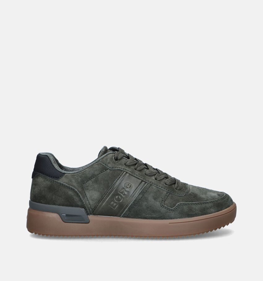 Björn Borg Tennis Low Olijfgroene Veterschoenen