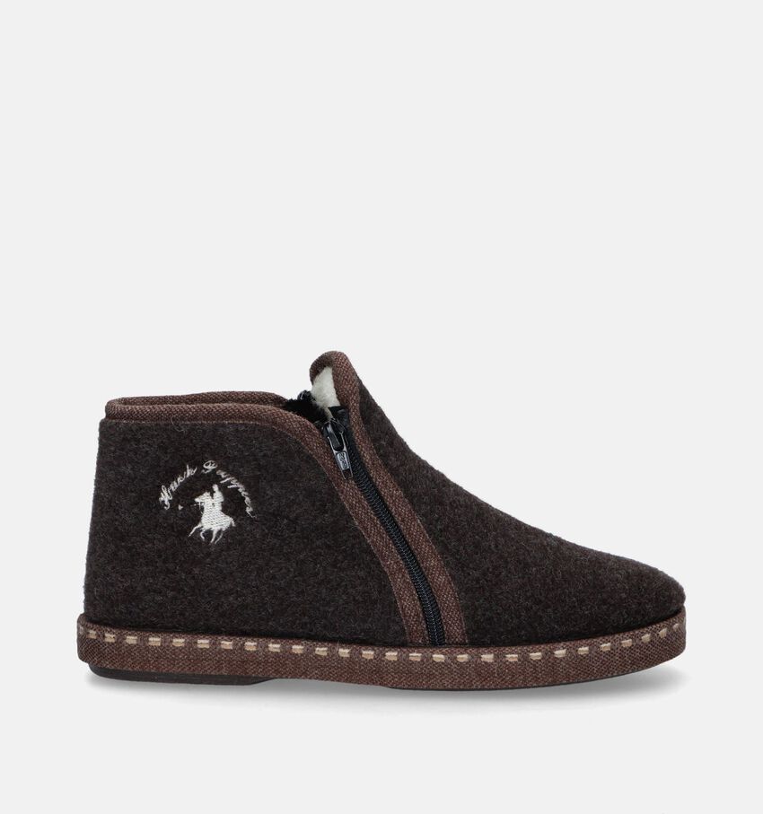 Hush Puppies Douvent Bruine Hoge pantoffels