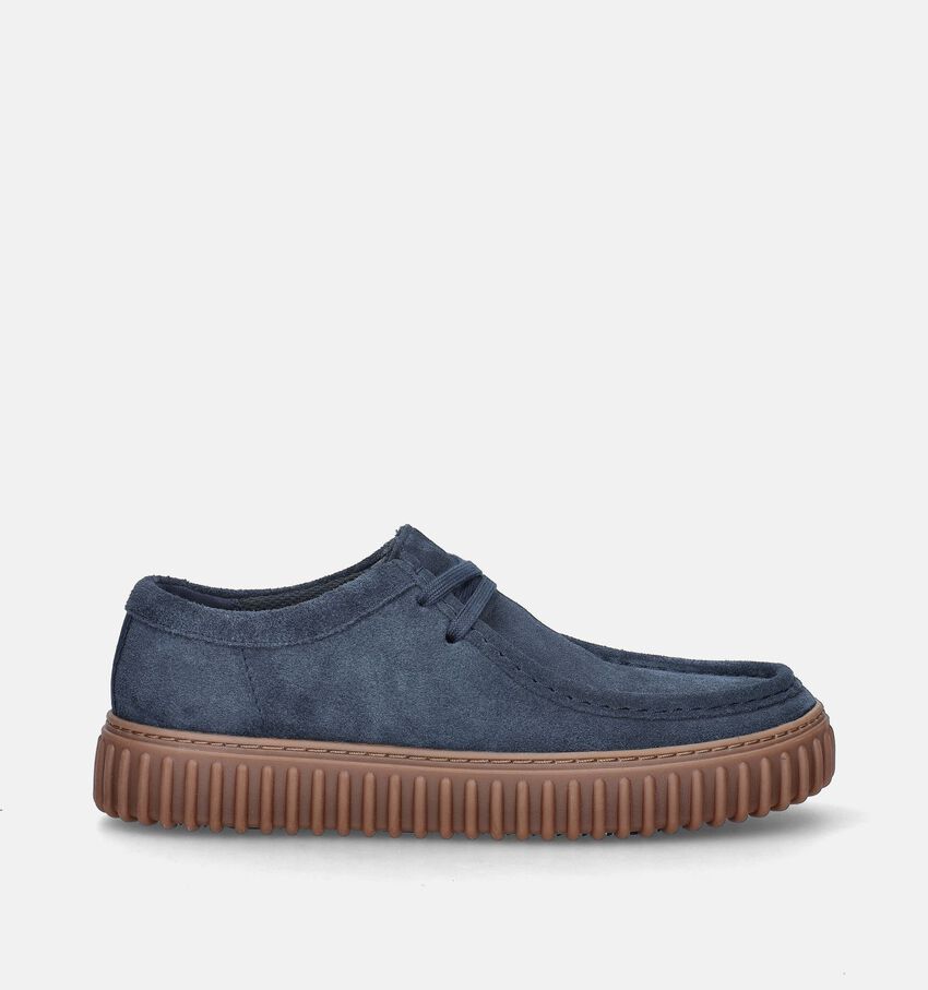 Clarks Torhill Lo Blauwe Veterschoenen