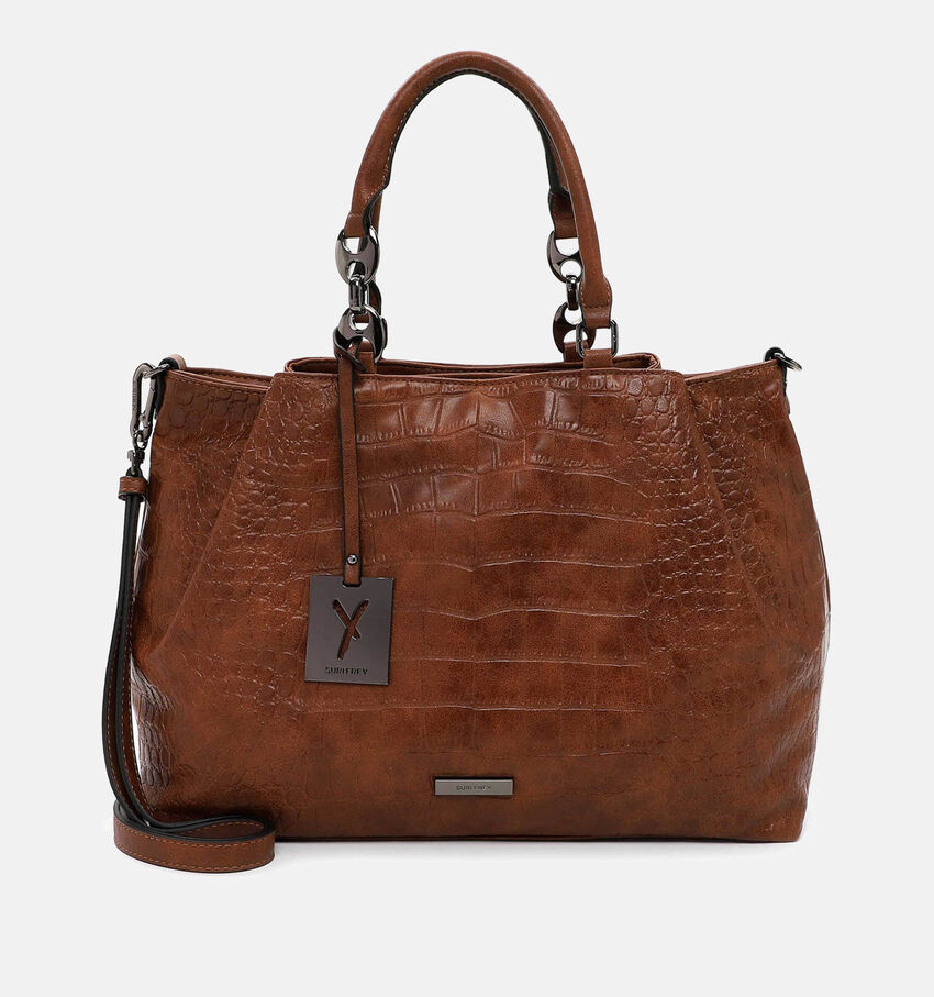 Suri Frey Hadley Cognac Shopper met rits