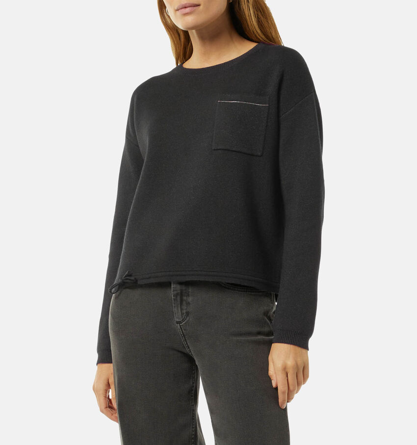 comma Zwarte Sweater