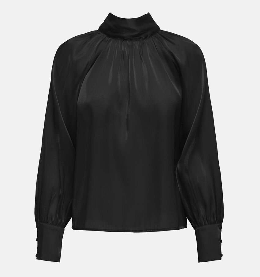 JDY Dani Zwarte Satijnen blouse