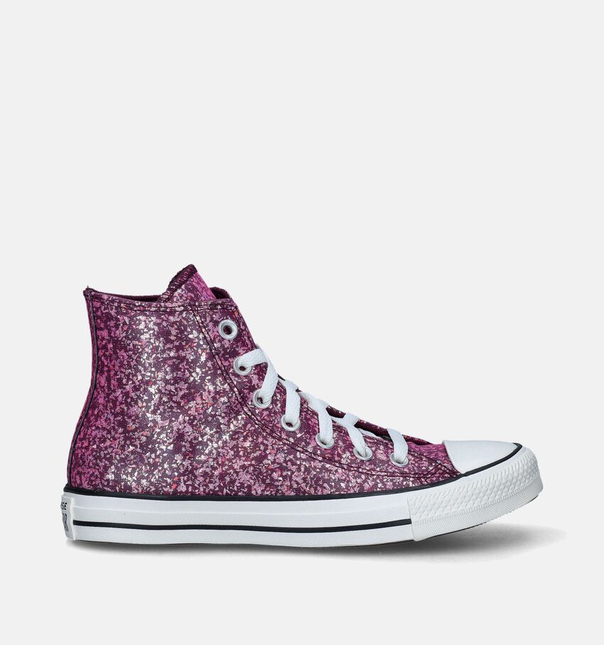 Converse CT All Star Glitter HI Baskets en Mauve