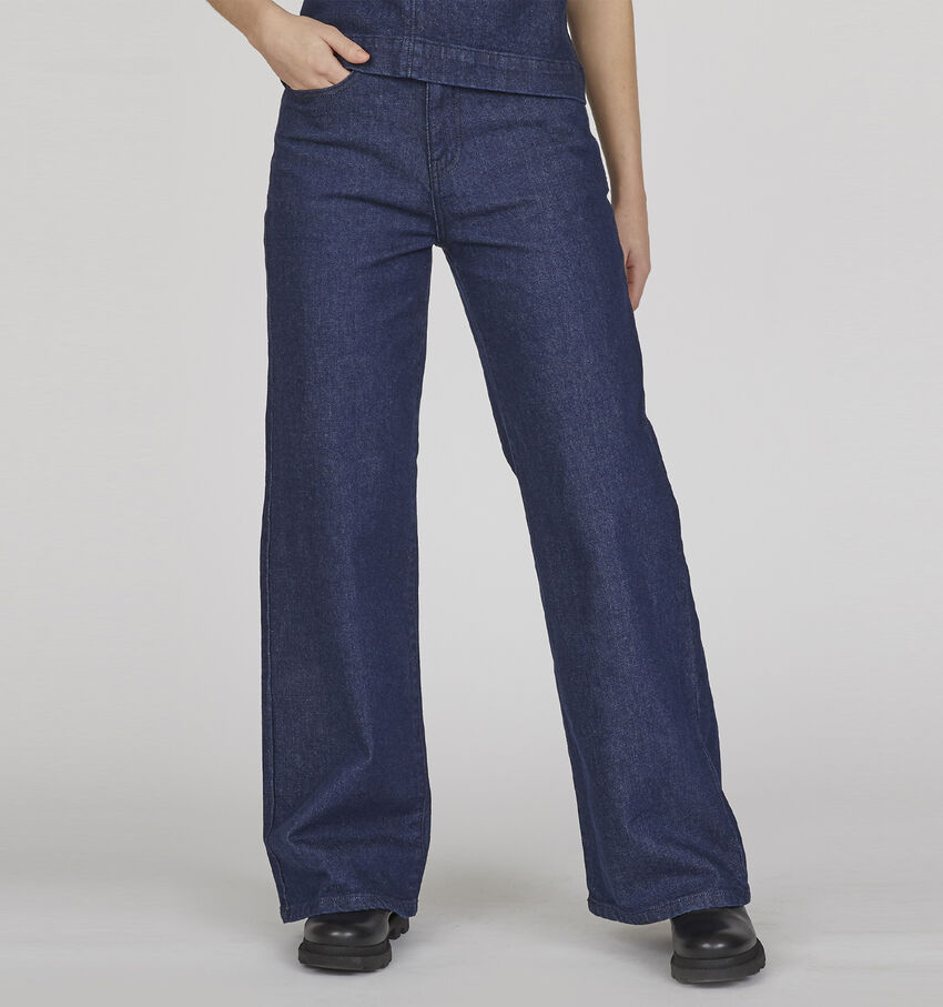 SISTERS POINT Owi Blauwe Wide leg jeans