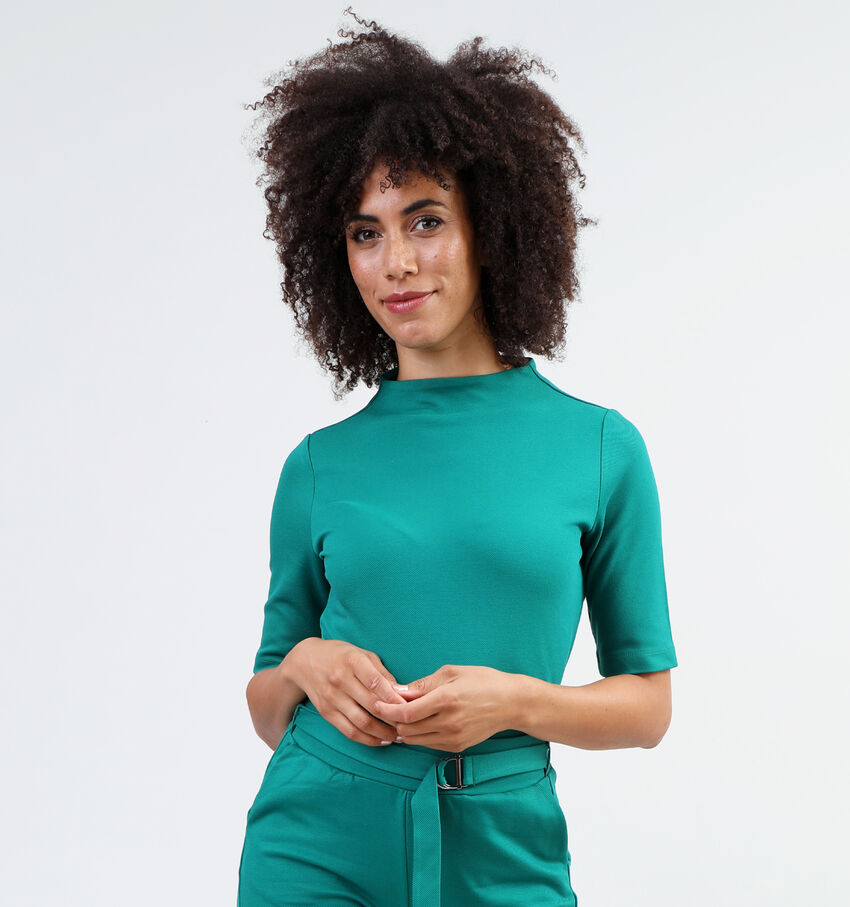 Expresso Top twill Groene T-shirt