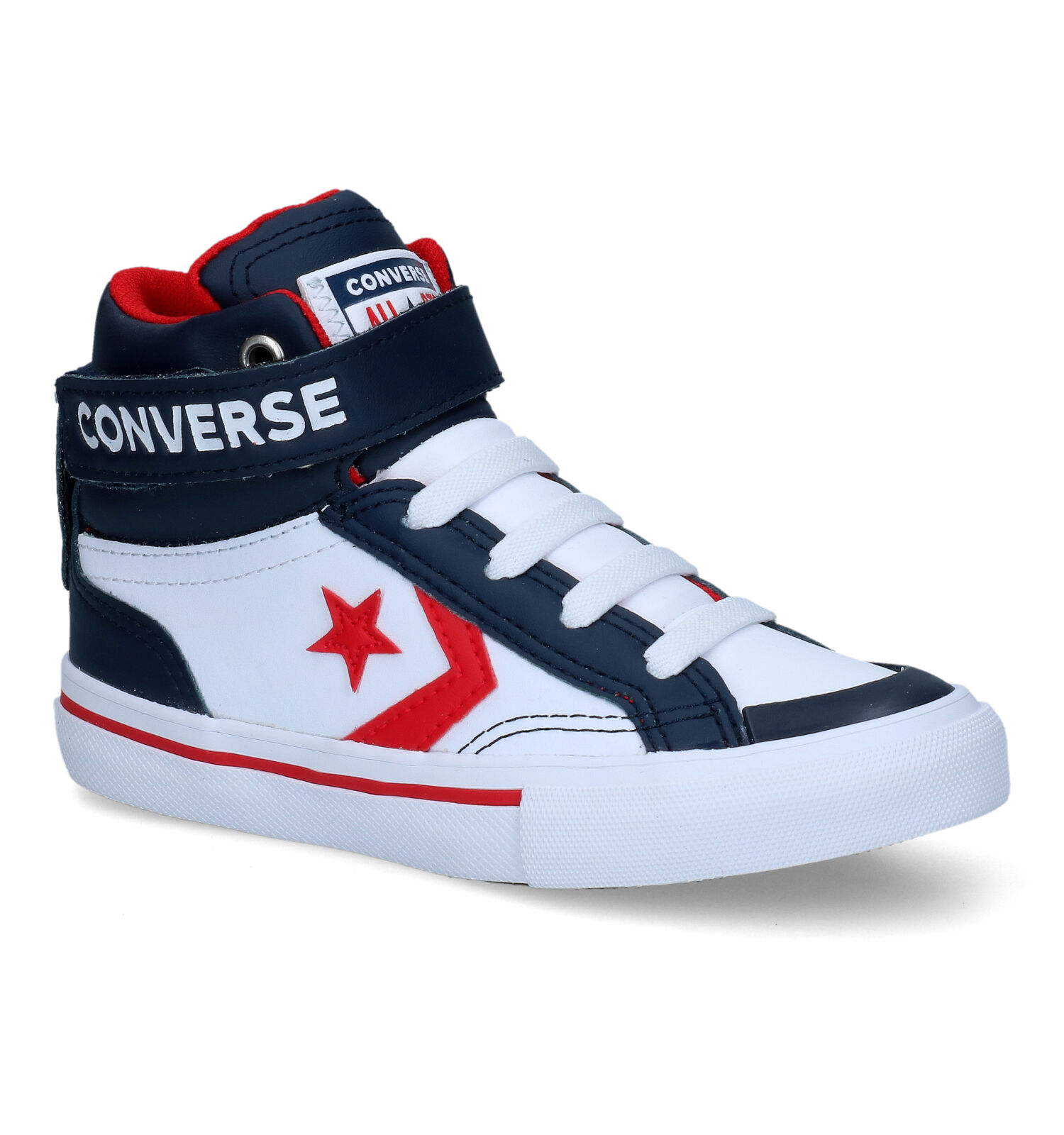 rechtdoor Hond Miljard Converse Pro Blaze Strap HI Witte Sneakers Kinderschoenen | TORFS.BE