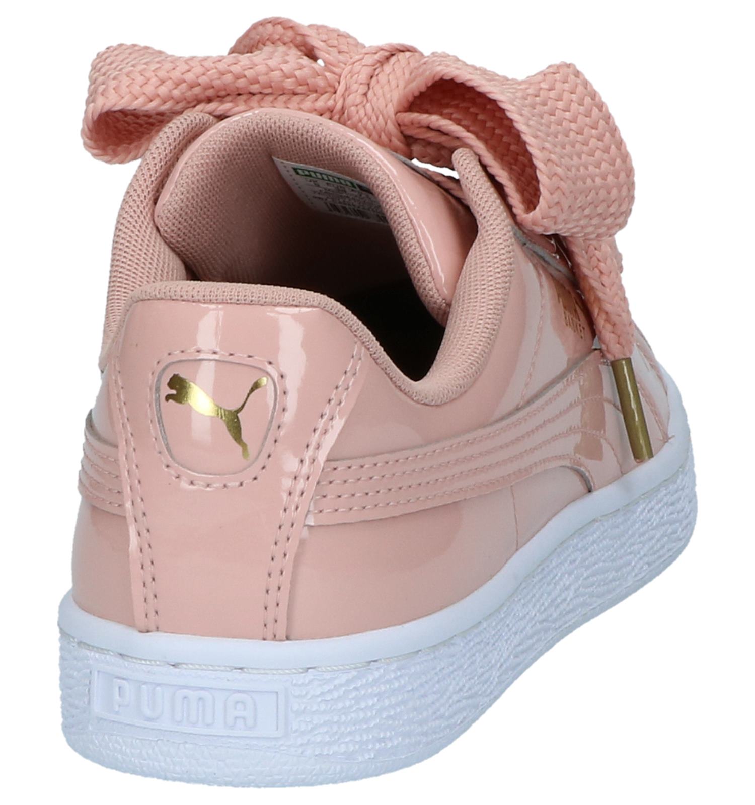 ademen Jane Austen Wierook Puma Basket Heart Patent Roze Sneakers | Dames Sneakers