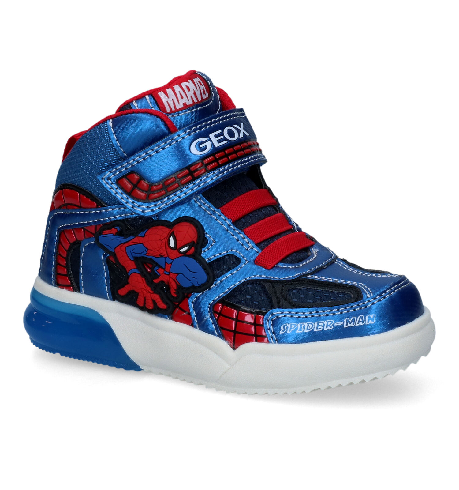 Geboorte geven Waar venijn Geox Spider-Man Blauwe Sneakers Kinderschoenen | TORFS.BE
