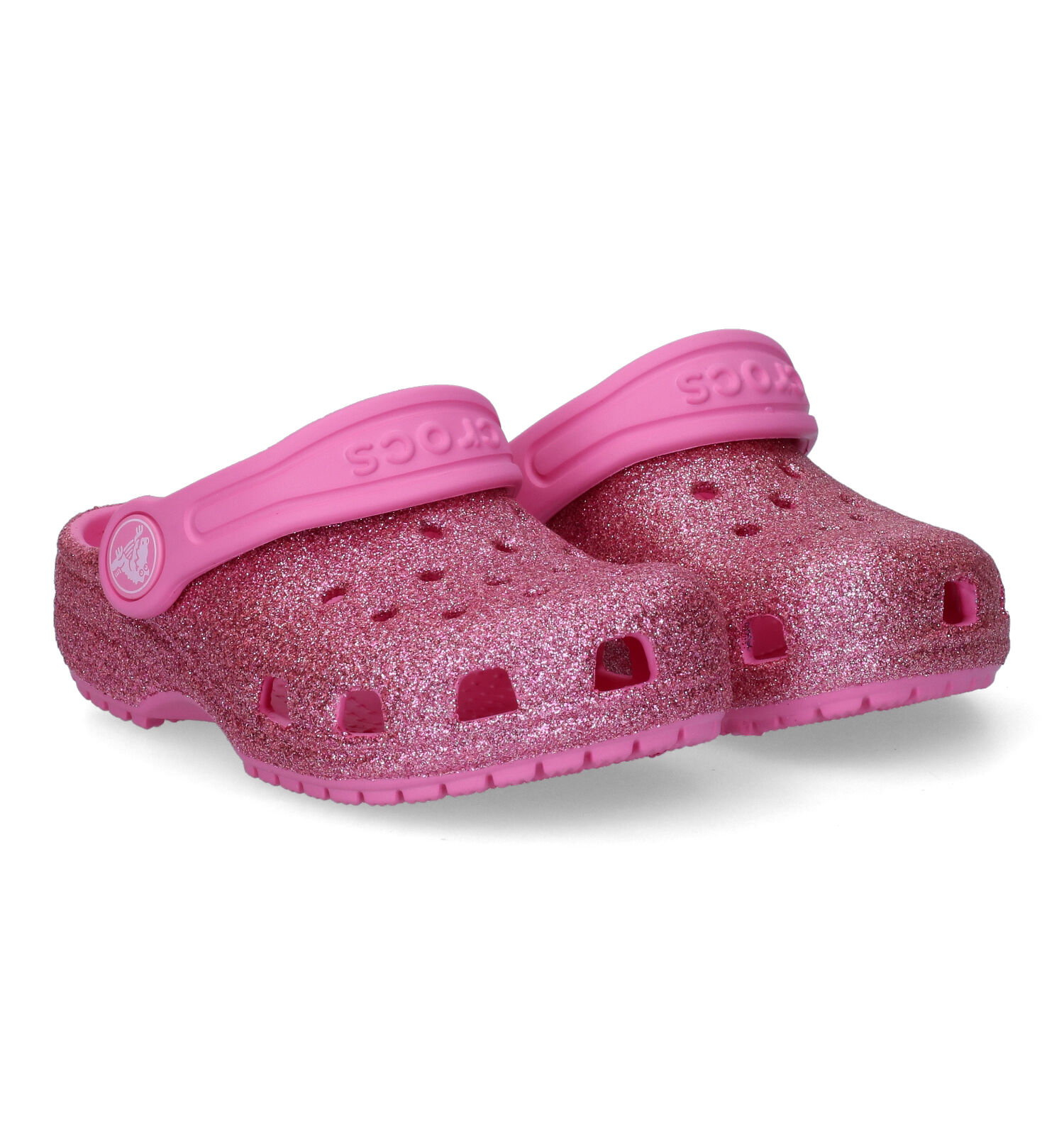 donderdag amusement Talloos Crocs Classic Glitter Clog Roze Slippers | Meisjes Slippers
