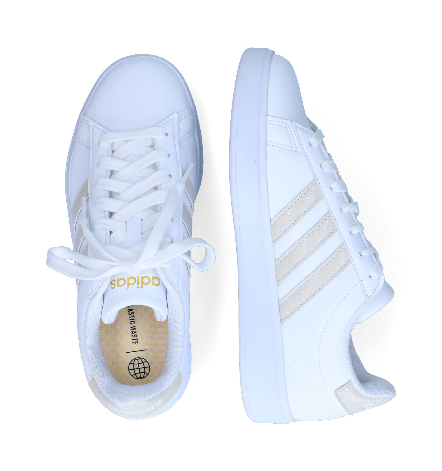 aluminium rem Uitwisseling adidas Grand Court 2.0 Witte Sneakers Dames Sportieve sneakers | TORFS.BE