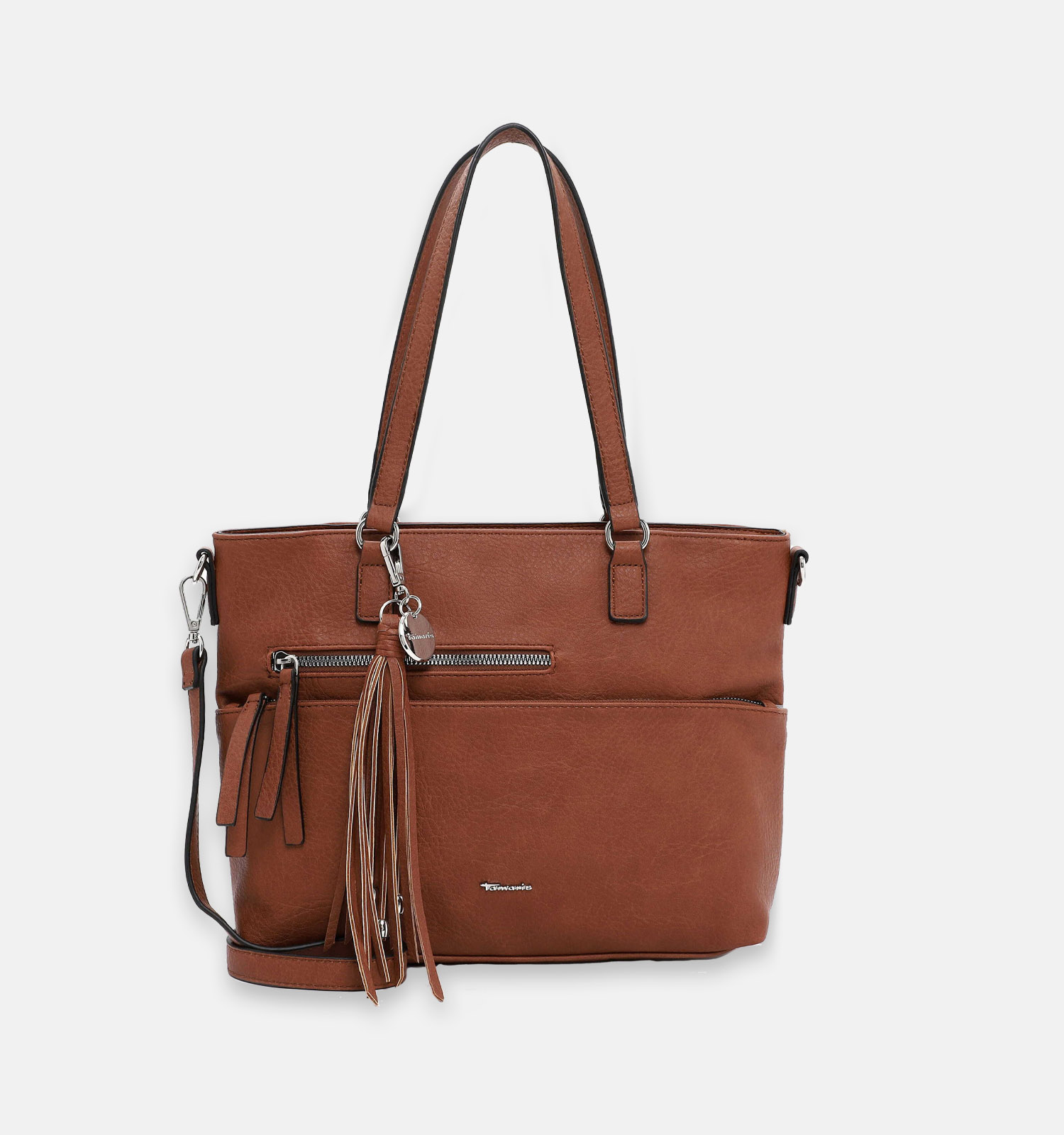 Tamaris Adele Cognac Shopper Met Rits Dames Schoudertassen