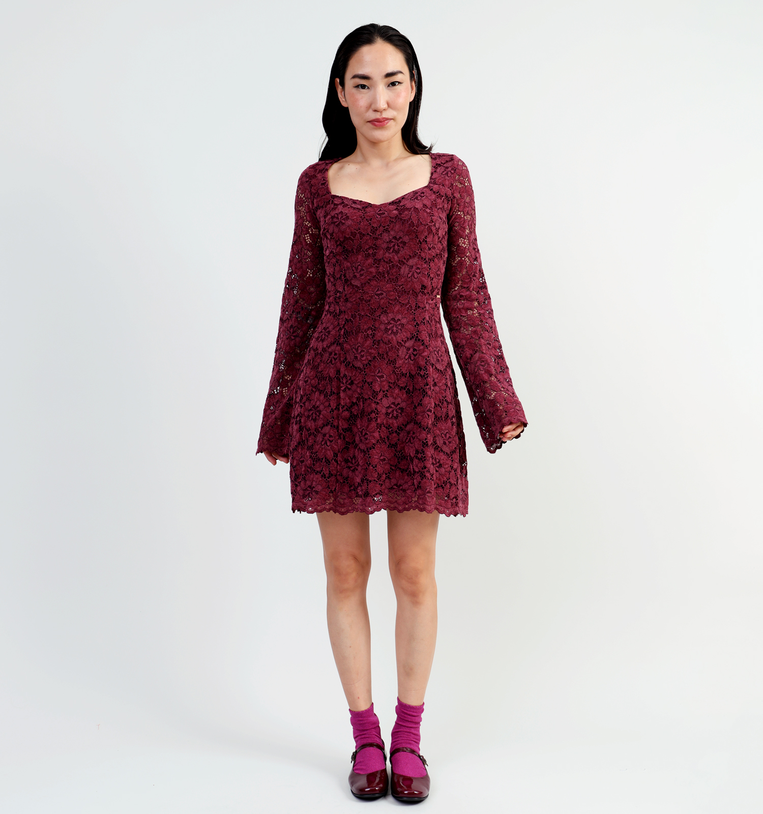 Guess Dentelle robe en Bordeaux Femmes Robes en ligne sur TORFS.BE