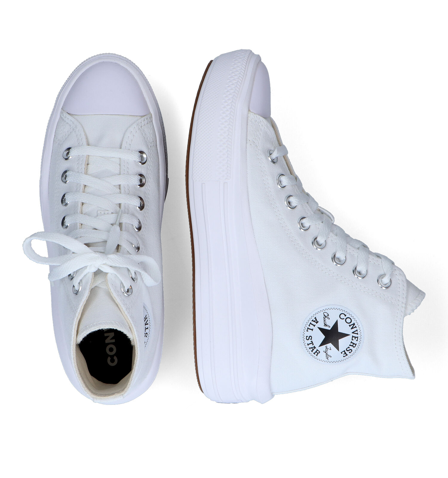 Fysica Verliefd Scheiding Converse Chuck Taylor AS Move High Witte Sneakers | Dames Sneakers